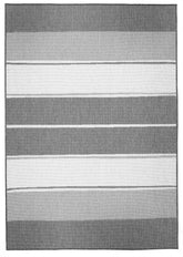 Duo Weave Outdoor Rug Black&Orange Stripes